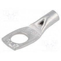 VA01-0035 PK68; Ring tube terminal; M8; 6mm2; crimped; for cable; tinned; L: 30mm; OUNEVA