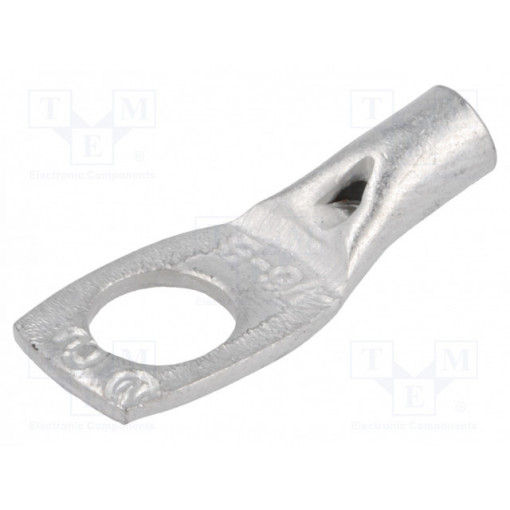 VA01-0035 PK68; Ring tube terminal; M8; 6mm2; crimped; for cable; tinned; L: 30mm; OUNEVA