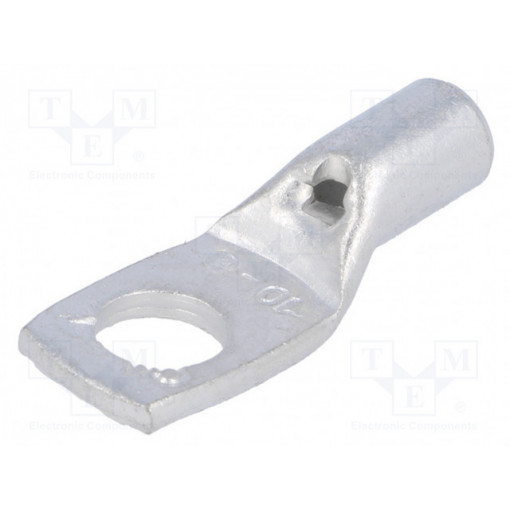 VA01-0047 PK108; Ring tube terminal; M8; 10mm2; crimped; for cable; tinned; L: 34mm; OUNEVA