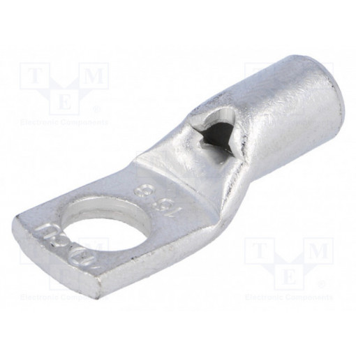 VA01-0050 PK168; Ring tube terminal; M8; 16mm2; crimped; for cable; tinned; L: 34mm; OUNEVA