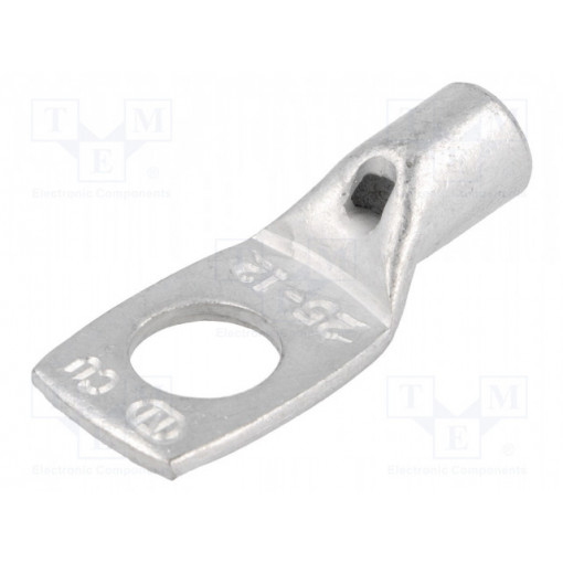 VA01-0116 PK2512; Ring tube terminal; M12; 25mm2; crimped; for cable; tinned; L: 46mm; OUNEVA