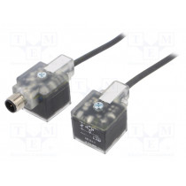 12180 VADM12 1A-VAD1A-1-3-226/0,4M; Adapter cable; M12 female socket,plug DIN 43650 x2; PIN: 3; IP67; LUMBERG AUTOMATION 12180 VADM12 1A-VAD1A-1-3-226/0,4M; Adapter cable; M12 female socket,plug DIN 43650 x2; PIN: 3; IP67; LUMBERG AUTOMATION