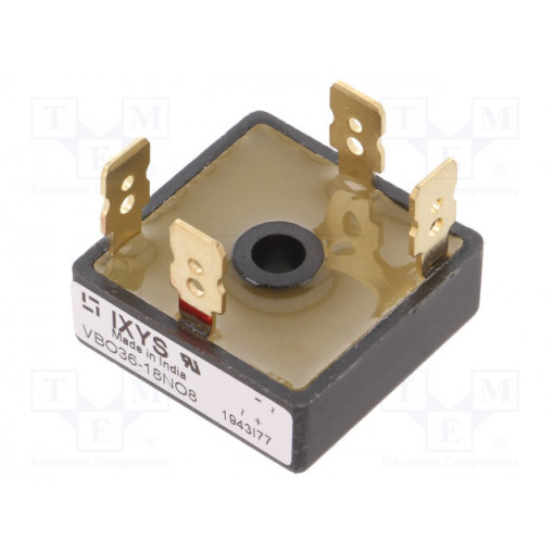 VBO36-18NO8; Single-phase bridge rectifier; Urmax: 1.8kV; If: 18A; Ifsm: 550A; IXYS