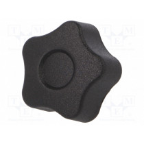 VCT.25 P-M4X6-C9; Knob; Ø: 25mm; Ext.thread: M4; 6mm; H: 19mm; technopolymer (PA); ELESA+GANTER