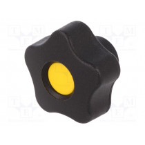 VCT.32 B-M6-C4; Knob; Ø: 32mm; Int.thread: M6; 12mm; H: 23mm; technopolymer (PP); ELESA+GANTER