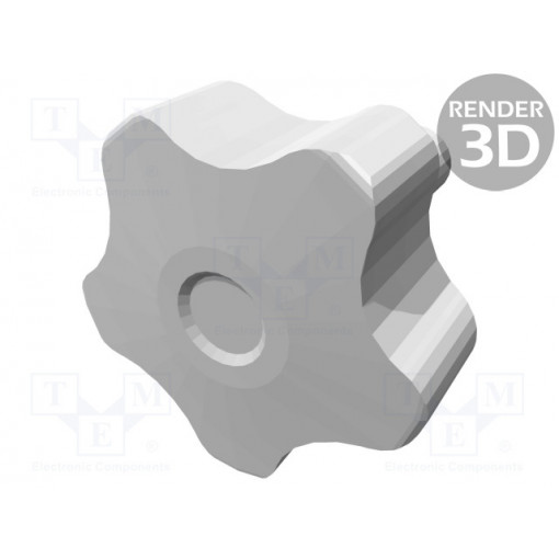 VCT.32 P-M8X16-C4; Knob; Ø: 32mm; Ext.thread: M8; 16mm; H: 23mm; technopolymer (PP); ELESA+GANTER