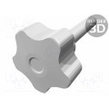 VCT.32 P-M8X40-C3; Knob; Ø: 32mm; Ext.thread: M8; 40mm; H: 23mm; technopolymer (PP); ELESA+GANTER