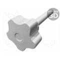 VCT.32 P-M8X50-C9; Knob; Ø: 32mm; Ext.thread: M8; 50mm; H: 23mm; technopolymer (PP); ELESA+GANTER