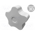VCT.40 B-M10-C6; Knob; Ø: 40mm; Int.thread: M10; 17mm; H: 27mm; technopolymer (PP); ELESA+GANTER