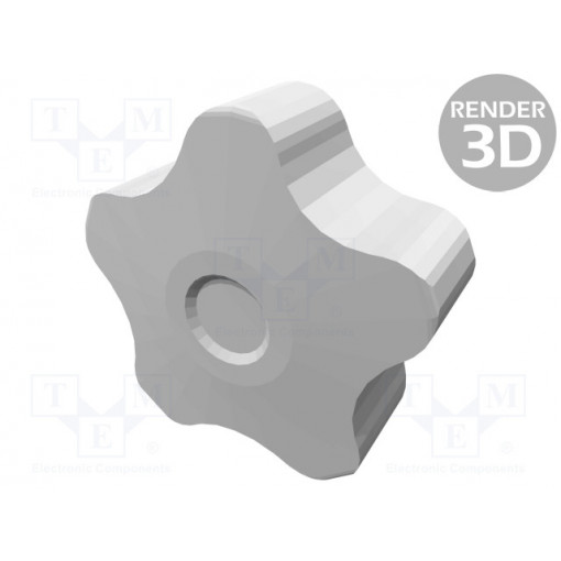 VCT.40 B-M10-C6; Knob; Ø: 40mm; Int.thread: M10; 17mm; H: 27mm; technopolymer (PP); ELESA+GANTER