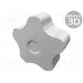 VCT.40 B-M6-C6; Knob; Ø: 40mm; Int.thread: M6; 18mm; H: 27mm; technopolymer (PP); ELESA+GANTER