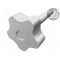 VCT.40 P-M10X50-C5; Knob; Ø: 40mm; Ext.thread: M10; 50mm; H: 27mm; technopolymer (PP); ELESA+GANTER