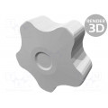 VCT.40 P-M8X16-C3; Knob; Ø: 40mm; Ext.thread: M8; 16mm; H: 27mm; technopolymer (PP); ELESA+GANTER