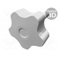 VCT.40 P-M8X30-C2; Knob; Ø: 40mm; Ext.thread: M8; 30mm; H: 27mm; technopolymer (PP); ELESA+GANTER VCT.40 P-M8X30-C2; Knob; Ø: 40mm; Ext.thread: M8; 30mm; H: 27mm; technopolymer (PP); ELESA+GANTER