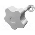 VCT.40 P-M8X45-C4; Knob; Ø: 40mm; Ext.thread: M8; 45mm; H: 27mm; technopolymer (PP); ELESA+GANTER VCT.40 P-M8X45-C4; Knob; Ø: 40mm; Ext.thread: M8; 45mm; H: 27mm; technopolymer (PP); ELESA+GANTER