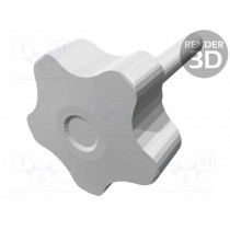 VCT.40 P-M8X45-C4; Knob; Ø: 40mm; Ext.thread: M8; 45mm; H: 27mm; technopolymer (PP); ELESA+GANTER