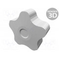 VCT.50 B-M12-C3; Knob; Ø: 50mm; Int.thread: M12; 20mm; H: 32mm; technopolymer (PP); ELESA+GANTER VCT.50 B-M12-C3; Knob; Ø: 50mm; Int.thread: M12; 20mm; H: 32mm; technopolymer (PP); ELESA+GANTER