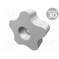 VCT.50 FP-M12; Knob; Ø: 50mm; Int.thread: M12; 20mm; H: 32mm; technopolymer (PP); ELESA+GANTER VCT.50 FP-M12; Knob; Ø: 50mm; Int.thread: M12; 20mm; H: 32mm; technopolymer (PP); ELESA+GANTER