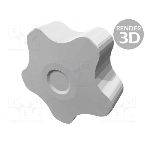 VCT.50 P-M10X25-C2; Knob; Ø: 50mm; Ext.thread: M10; 25mm; H: 32mm; technopolymer (PP); ELESA+GANTER