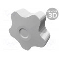 VCT.50 P-M10X25-C9; Knob; Ø: 50mm; Ext.thread: M10; 25mm; H: 32mm; technopolymer (PP); ELESA+GANTER VCT.50 P-M10X25-C9; Knob; Ø: 50mm; Ext.thread: M10; 25mm; H: 32mm; technopolymer (PP); ELESA+GANTER