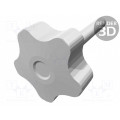 VCT.50 P-M12X60-C4; Knob; Ø: 50mm; Ext.thread: M12; 60mm; H: 32mm; technopolymer (PP); ELESA+GANTER