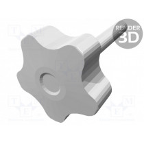 VCT.50 P-M12X60-C4; Knob; Ø: 50mm; Ext.thread: M12; 60mm; H: 32mm; technopolymer (PP); ELESA+GANTER