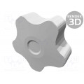 VCT.50 P-M8X20-C4; Knob; Ø: 50mm; Ext.thread: M8; 20mm; H: 32mm; technopolymer (PP); ELESA+GANTER
