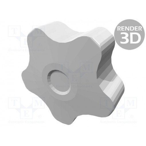 VCT.50 P-M8X20-C4; Knob; Ø: 50mm; Ext.thread: M8; 20mm; H: 32mm; technopolymer (PP); ELESA+GANTER