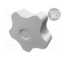 VCT.50 P-M8X25-C6; Knob; Ø: 50mm; Ext.thread: M8; 25mm; H: 32mm; technopolymer (PP); ELESA+GANTER