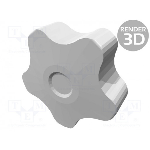 VCT.50 P-M8X25-C9; Knob; Ø: 50mm; Ext.thread: M8; 25mm; H: 32mm; technopolymer (PP); ELESA+GANTER