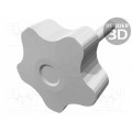 VCT.50 P-M8X50-C2; Knob; Ø: 50mm; Ext.thread: M8; 50mm; H: 32mm; technopolymer (PP); ELESA+GANTER