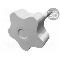 VCT.50 P-M8X50-C9; Knob; Ø: 50mm; Ext.thread: M8; 50mm; H: 32mm; technopolymer (PP); ELESA+GANTER