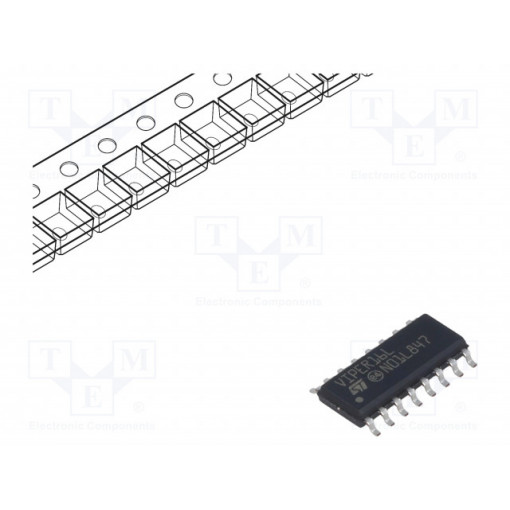 VIPER16LDTR; PMIC; PWM controller; SO16; buck,buck-boost,flyback; 11.5÷23.5V; STMicroelectronics