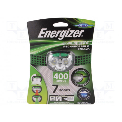 7638900426441; Torch: LED headtorch; waterproof; 4h; 400lm; Colour: green; ENERGIZER 7638900426441; Torch: LED headtorch; waterproof; 4h; 400lm; Colour: green; ENERGIZER