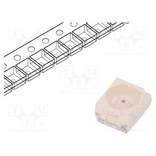VLMO30L1M2-GS08; LED; SMD; 3528,PLCC2; orange; 11.2÷28mcd; 3.5x2.8x1.75mm; 60°; 2mA; VISHAY