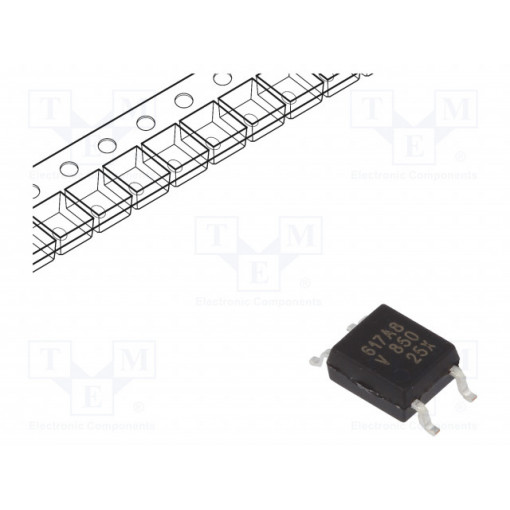 VOM617A-8X001T; Optocoupler; SMD; Channels: 1; Out: transistor; Uinsul: 3.75kV; SOP4; VISHAY