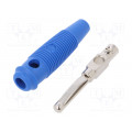 VQ20BL; Plug; 4mm banana; 16A; 60VDC; blue; 3mΩ; 1.5mm2; Contacts: brass; HIRSCHMANN T&M