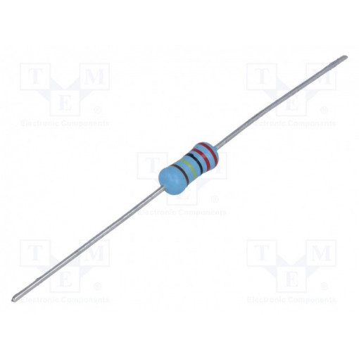 VR37000002204FA100; Resistor: metal glaze; THT; 2.2MΩ; 0.5W; ±1%; Ø4x10mm; 200ppm/°C; VISHAY
