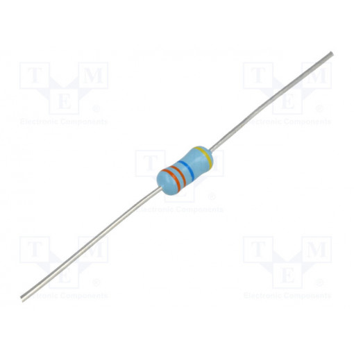 VR37000003305JA100; Resistor: metal glaze; THT; 33MΩ; 0.5W; ±5%; Ø4x10mm; 200ppm/°C; VISHAY