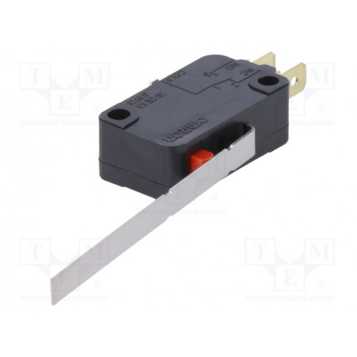 VX0131C23; Microswitch SNAP ACTION; with lever; SPDT; 0.1A/125VAC; ON-(ON); OMRON OCB