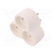 R-35 BIAŁY; Connector: AC supply; splitter; 2P; 250VAC; 16A; Type: round; white; PLASTROL R-35 BIAŁY; Connector: AC supply; splitter; 2P; 250VAC; 16A; Type: round; white; PLASTROL