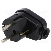 WT-16U CZARNY; Connector: AC supply; male; plug; 2P+PE; 250VAC; 16A; black; PIN: 3; PLASTROL WT-16U CZARNY; Connector: AC supply; male; plug; 2P+PE; 250VAC; 16A; black; PIN: 3; PLASTROL