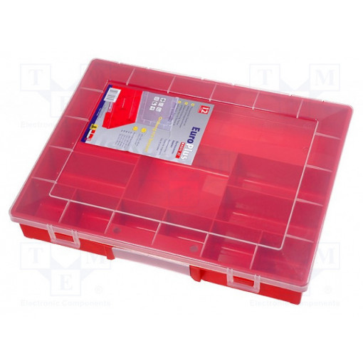; Container: compartment box; 370x295x58mm; red; polypropylene; ALLIT AG ; Container: compartment box; 370x295x58mm; red; polypropylene; ALLIT AG