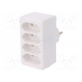 R-4 BIAŁY; Connector: AC supply; splitter; 2P; Type: round,flat; white; PLASTROL R-4 BIAŁY; Connector: AC supply; splitter; 2P; Type: round,flat; white; PLASTROL