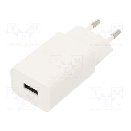 W-PRO0505W2E-USB; Power supply: switched-mode; 5VDC; 1A; Out: USB; 5W; Plug: EU; 73.7%; ESPE