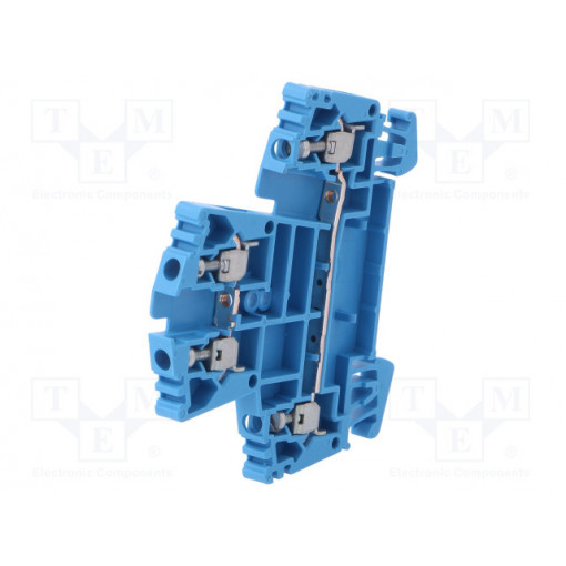 1021580000 WDK 2.5 BL; Splice terminal: rail; 2.5mm2; ways: 1; terminals: 4; blue; wemid; WEIDMÜLLER