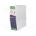 WDR-120-12; Power supply: switched-mode; 120W; 12VDC; 12÷15VDC; 10A; 650g; MEAN WELL