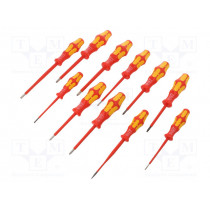 05004310001; Kit: screwdrivers; Pcs: 11; insulated; 1kVAC; Package: bag; WERA