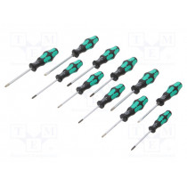 05004313001; Kit: screwdrivers; Pcs: 11; Phillips,Pozidriv®,Torx®,slot; WERA