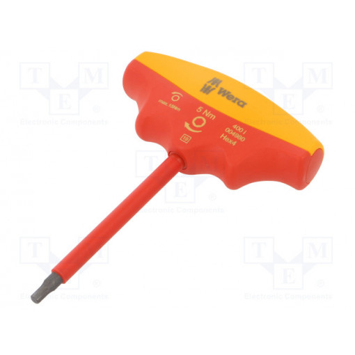 05004980001; Screwdriver; dynamometric,insulated; Allen hex key; HEX 4mm; WERA
